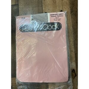 Round the Clock Vintage Pantyhose Dove Gray Textured 1988 Sheer Sandaltoe Sz B